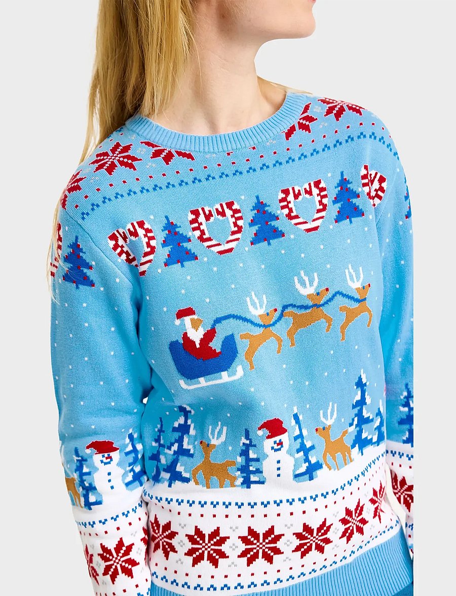 Happy Seasons - Christmas Wonderland Christmas Sweater - jõulukampsunid - blue - 4
