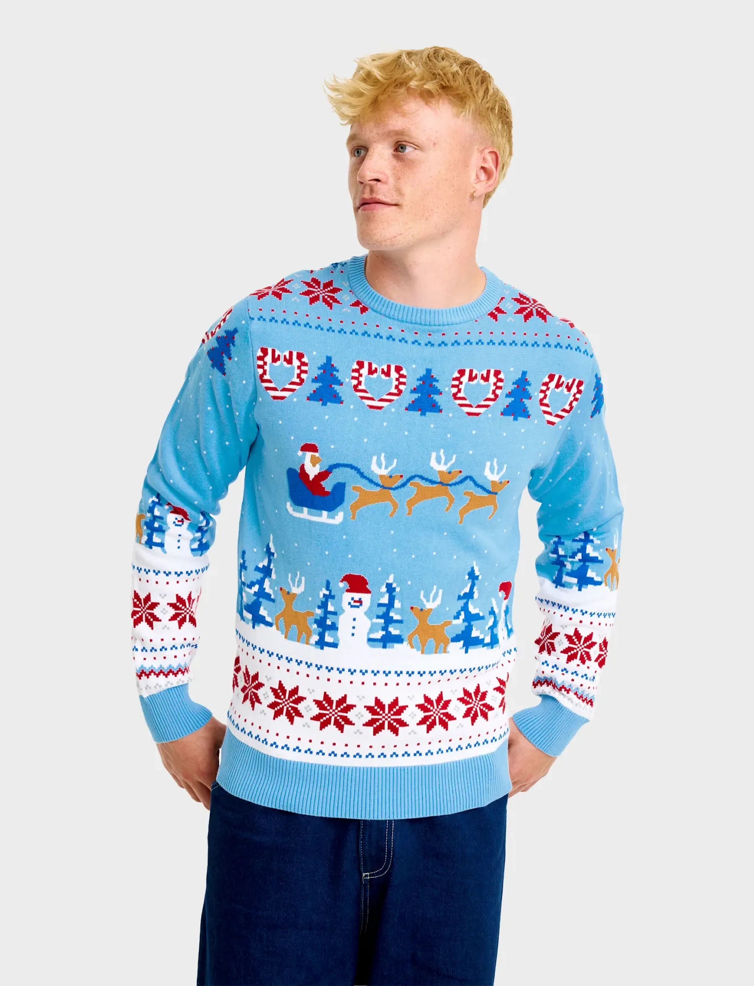 Happy Seasons - Christmas Wonderland Christmas Sweater - jõulukampsunid - blue - 5