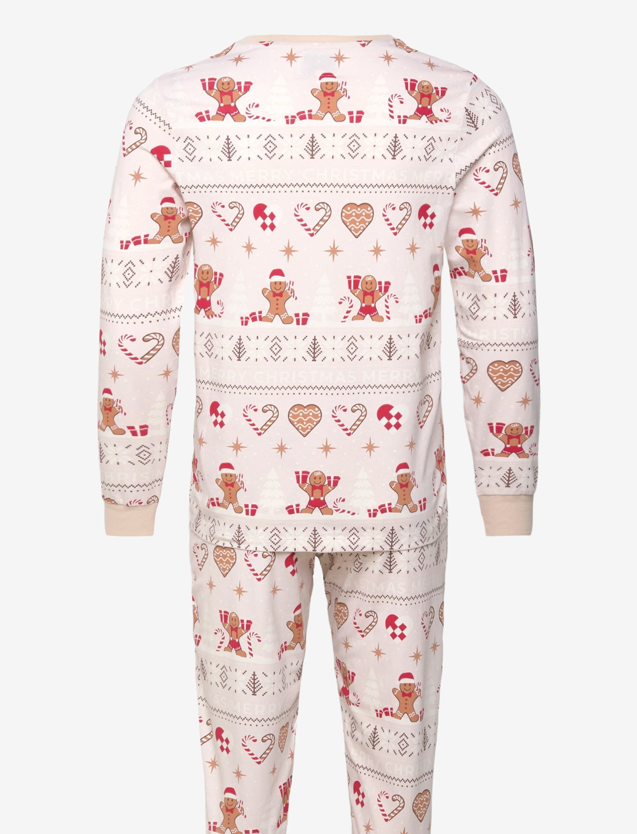 Happy Seasons - Christmas cookie pyjamas beige - nattøj sæt - parchment - 1