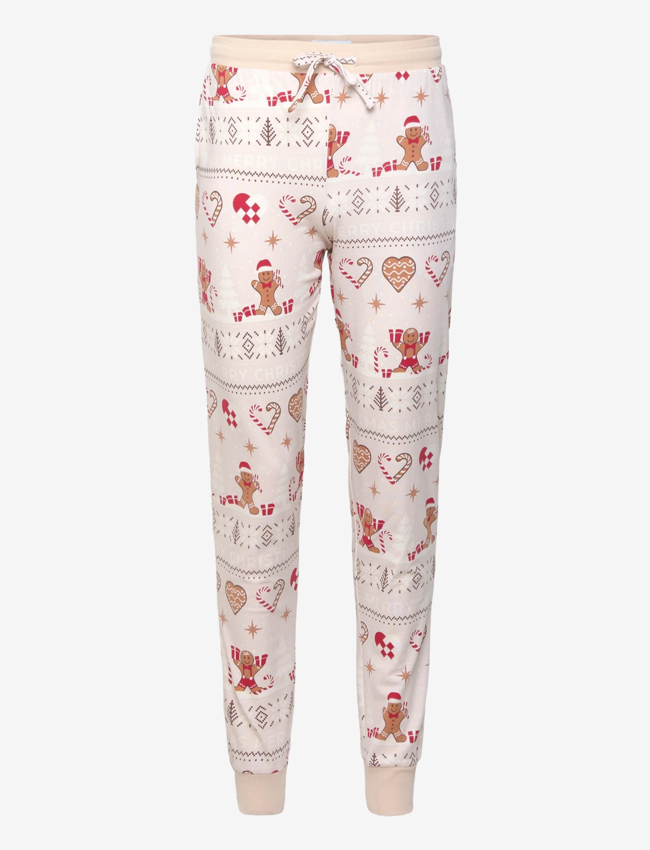 Happy Seasons - Christmas cookie pyjamas beige - nattøj sæt - parchment - 2