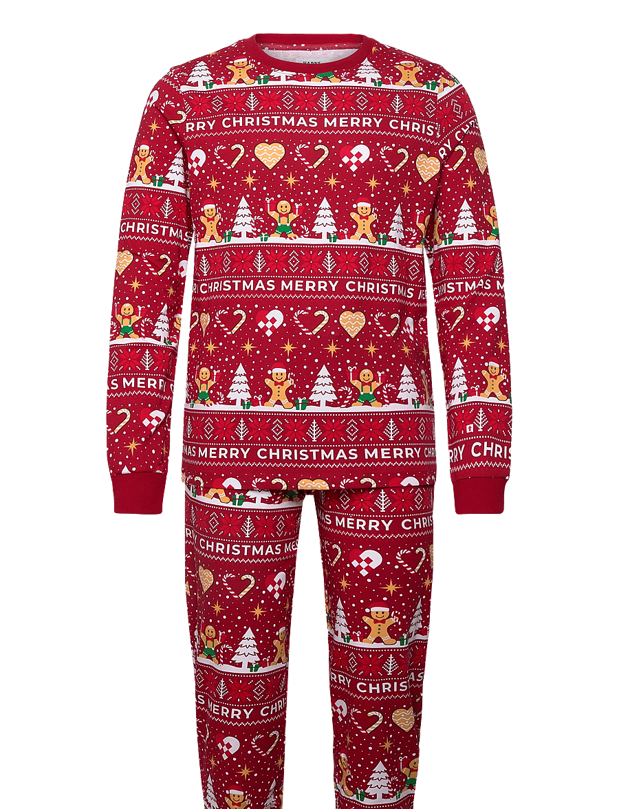 Happy Seasons - Christmas Cookie Pyjamas Red - pyjamasets - tango red - 0