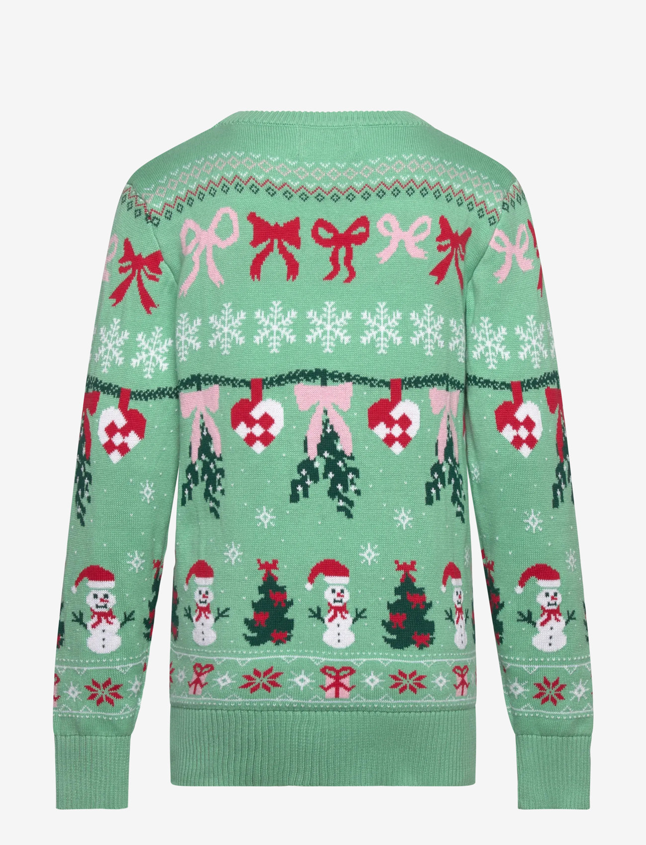 Happy Seasons - Cute christmas ribbon sweater - kids - džemprid - dusty jade green - 1