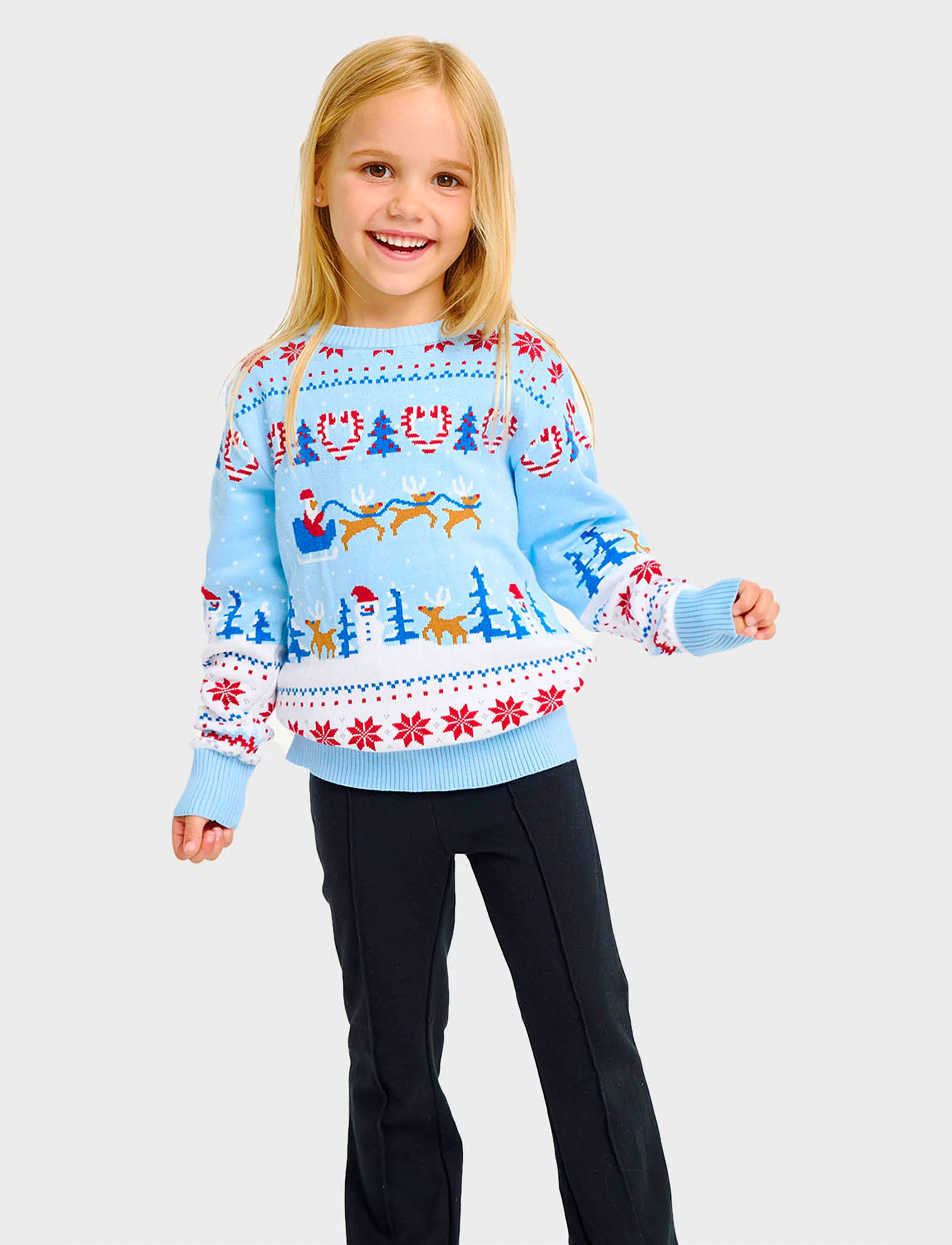 Happy Seasons - Christmas wonderland christmas sweaters - kids - trøjer - blue bell - 0