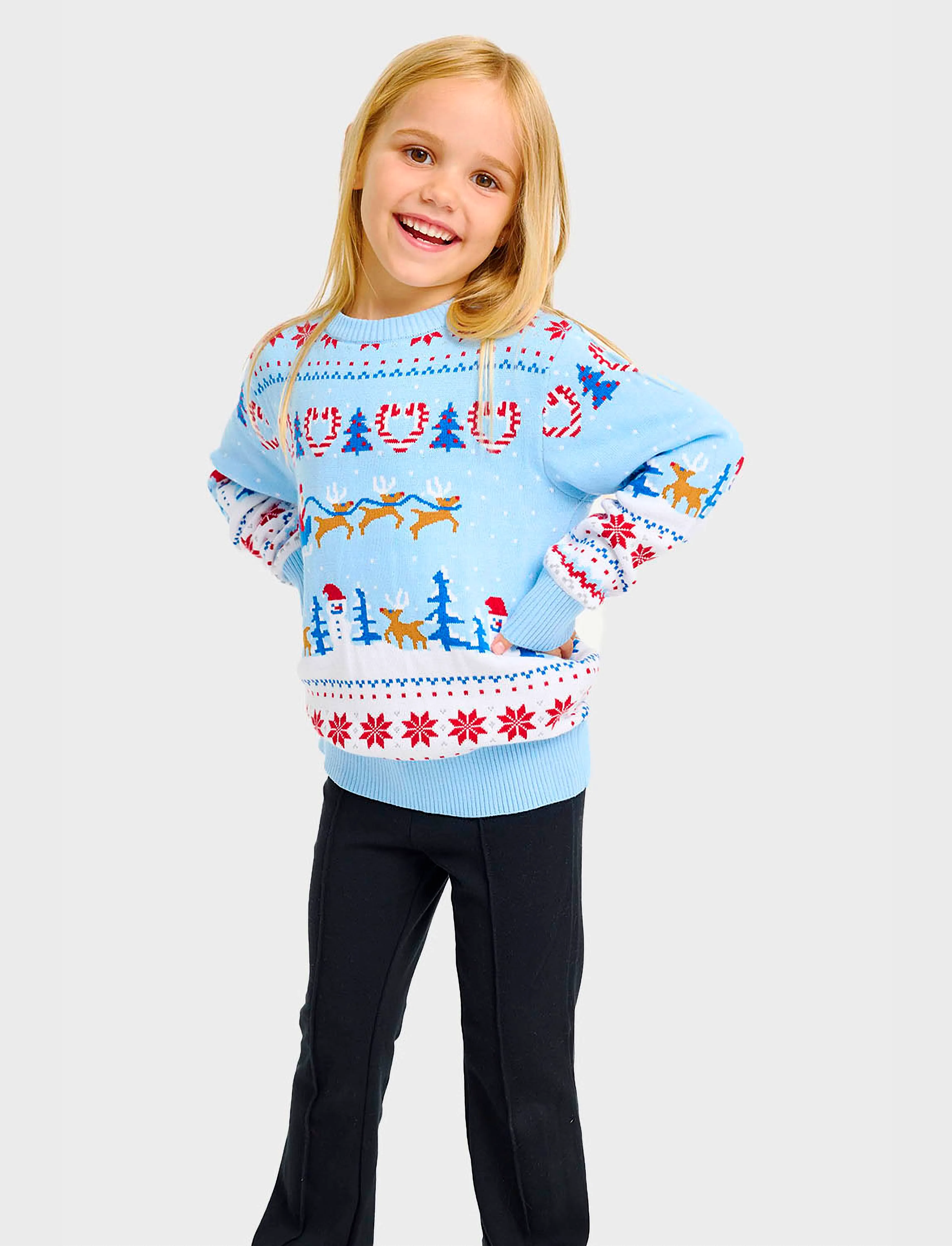 Happy Seasons - Christmas wonderland christmas sweaters - kids - trøjer - blue bell - 3