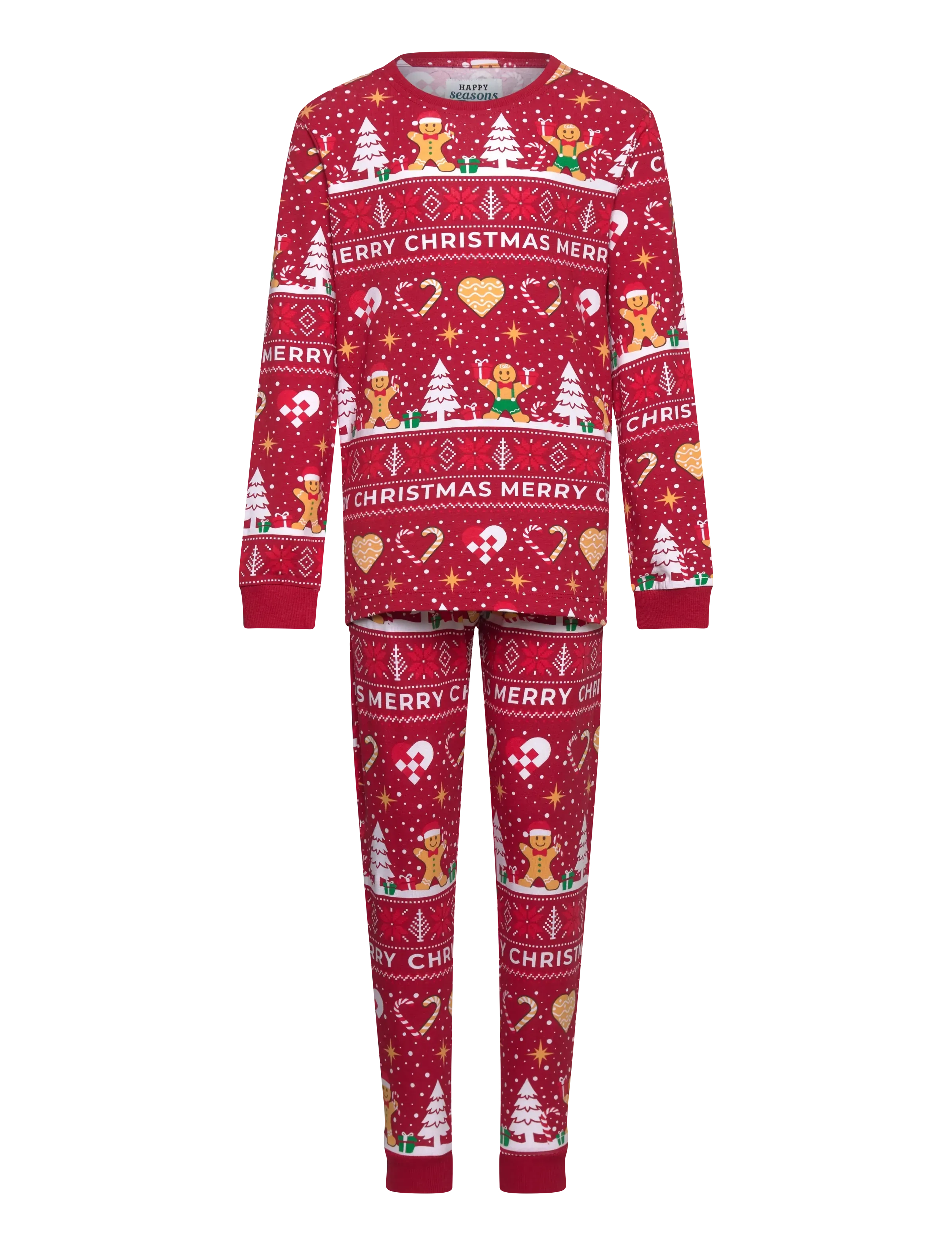 Happy Seasons Christmas cookie pyjamas red - kids - Christmas Sweats - TANGO RED / red