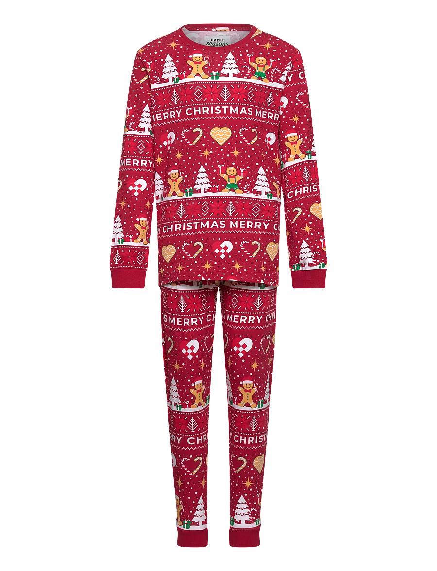 Happy Seasons - Christmas cookie pyjamas red - kids - pyjama-sets - tango red - 1