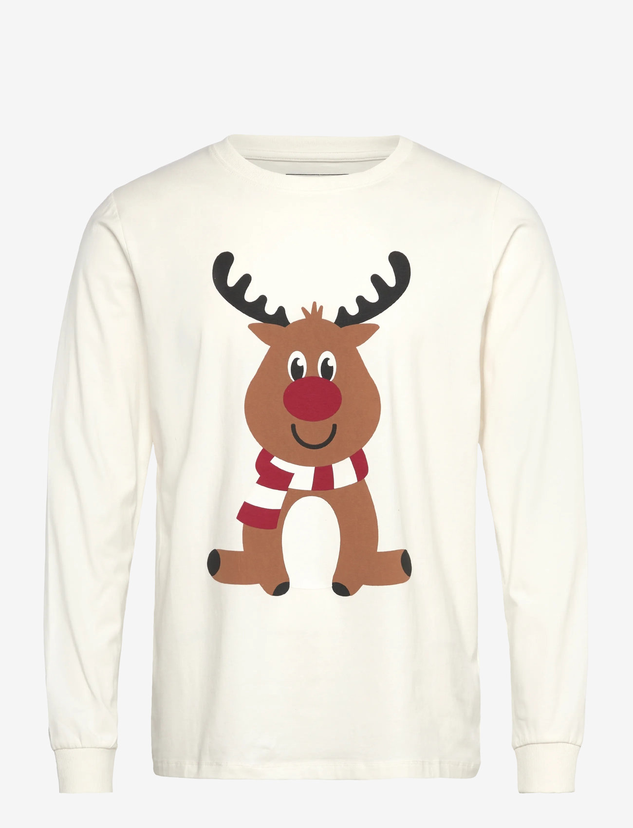 Happy Seasons - The reindeer pyjamas top - rundhalsad - marshmallow - 0