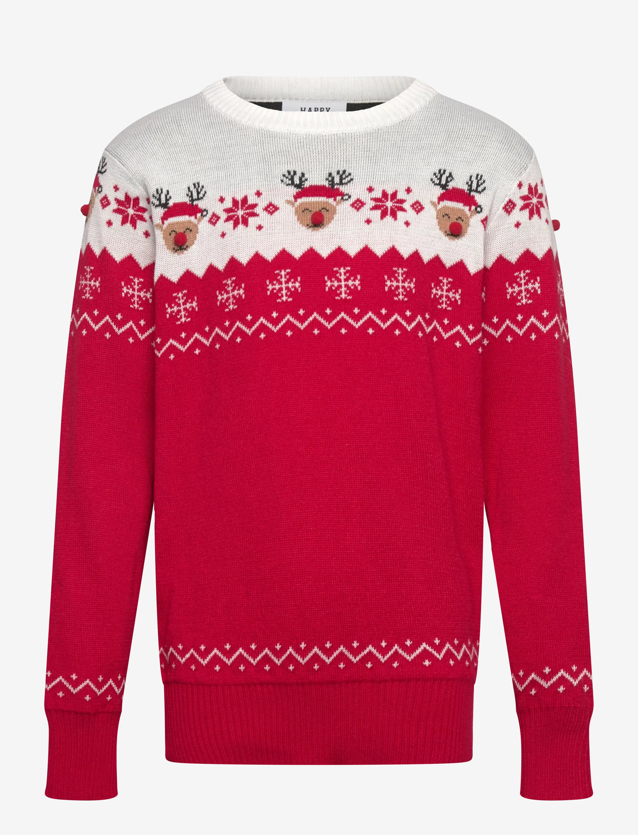 Happy Seasons - The adorable Christmas sweater kids - stickade tröjor - chinese red - 0