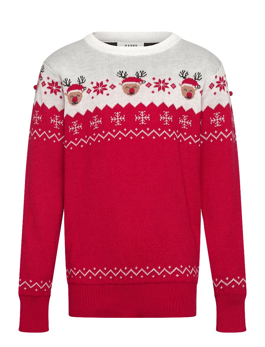 Happy Seasons - The adorable Christmas sweater kids - pullover - chinese red - 1