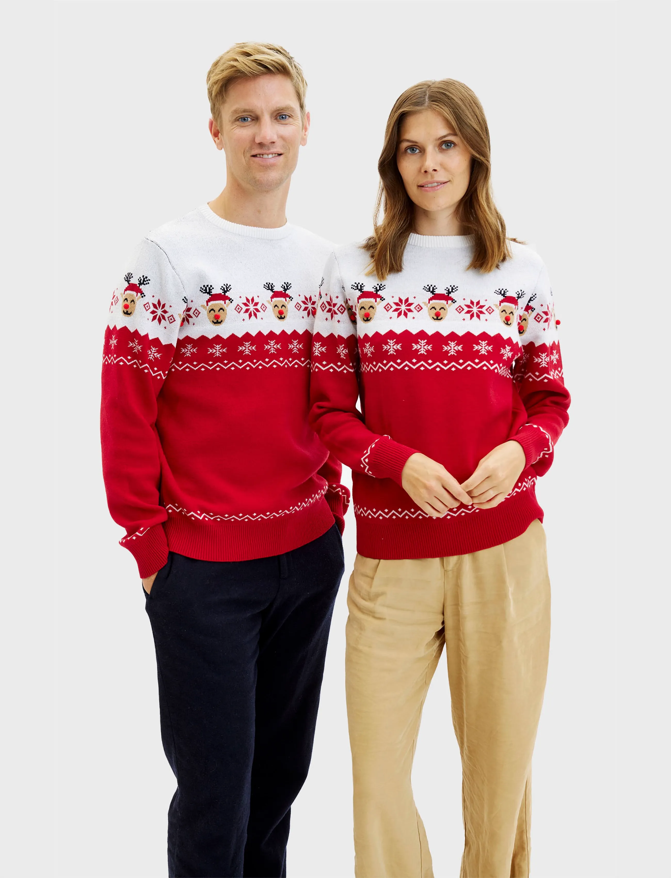 Happy Seasons The Adorable Christmas Sweater Kids, 13-14ÅR, Red, Strik > Pullovere, Børn