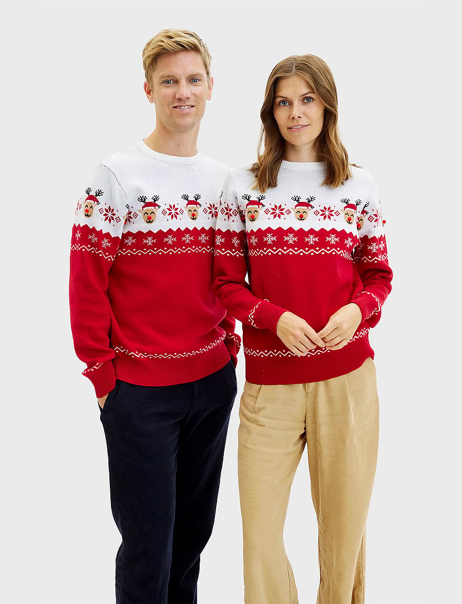 Happy Seasons - The adorable Christmas sweater kids - pullover - chinese red - 0