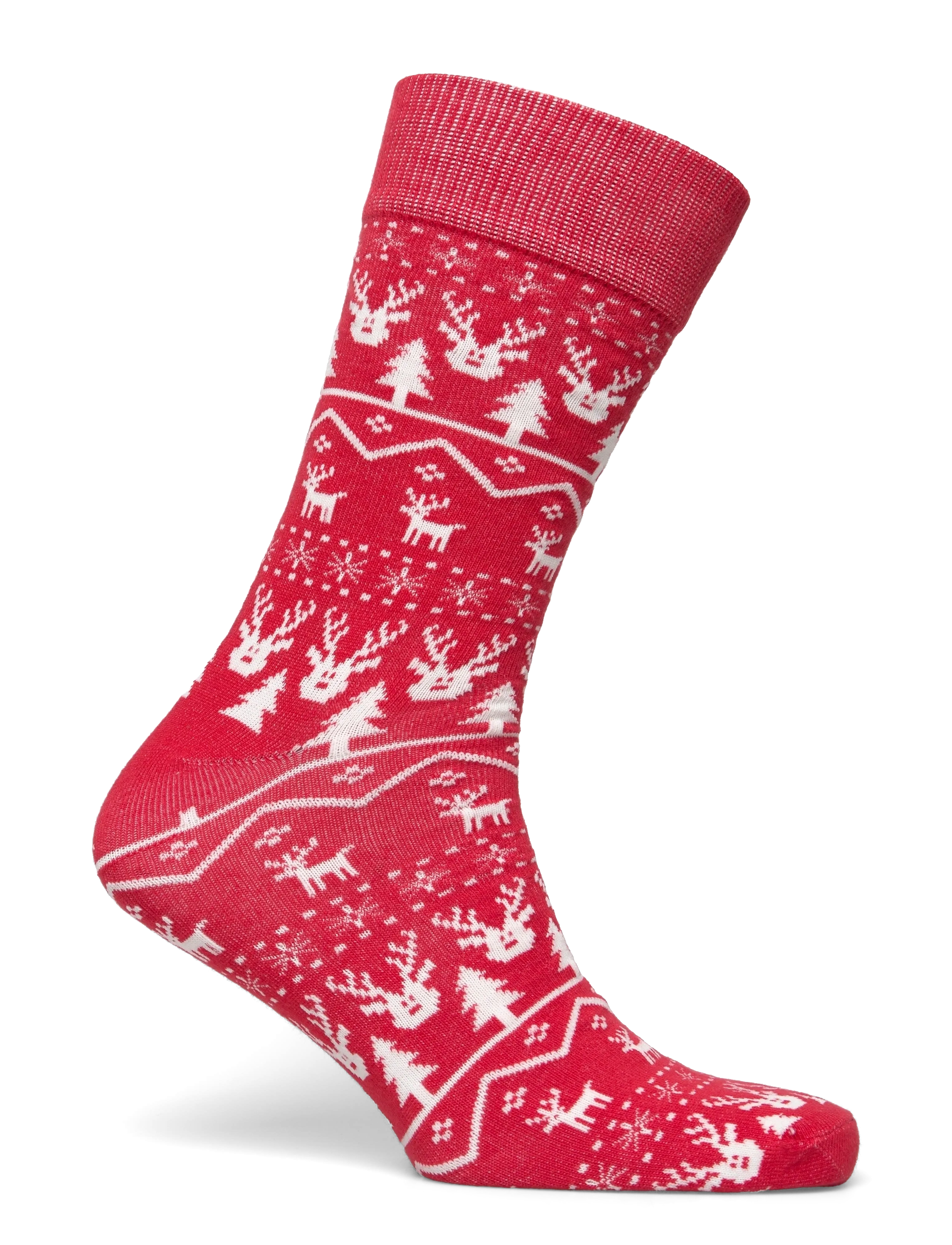 Happy Seasons - Red Reindeer Socks - madalaimad hinnad - red - 1
