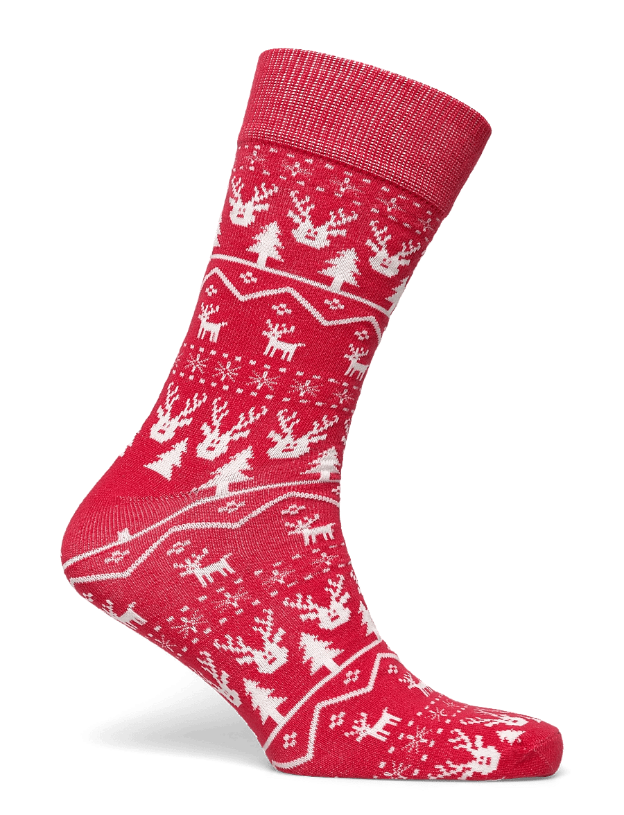 Happy Seasons - Red Reindeer Socks - tennissocken - red - 1