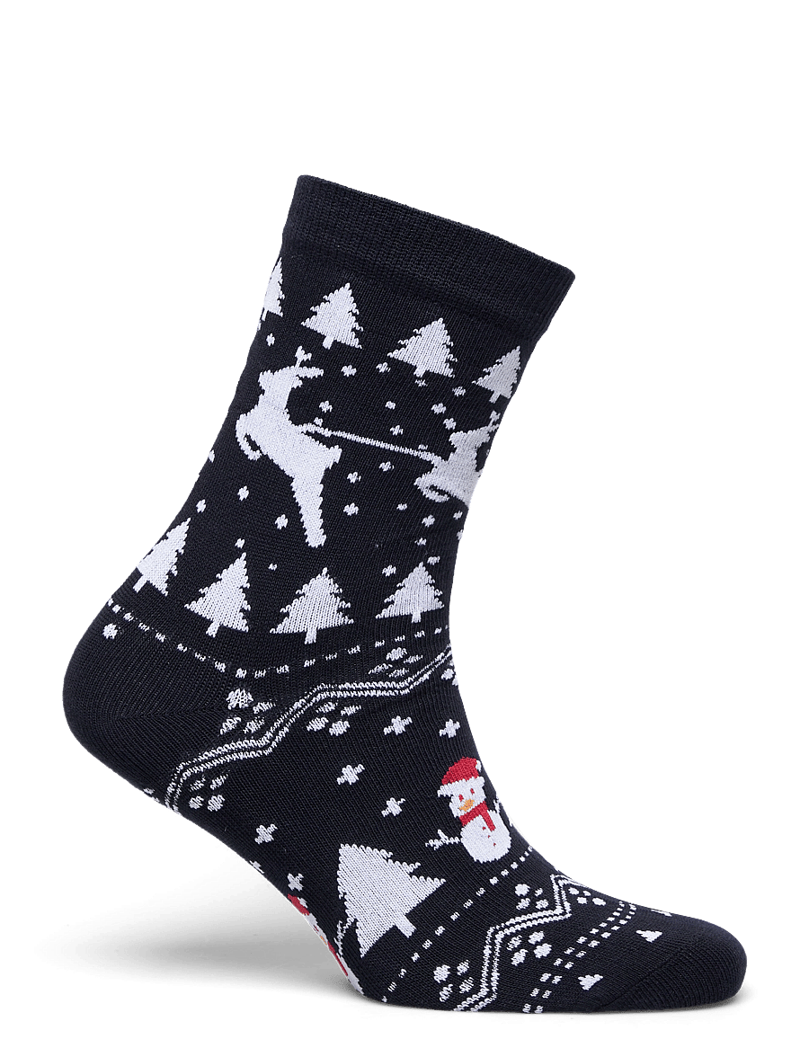 Happy Seasons - The Stylish Christmas Sock - crew socks - navy - 1