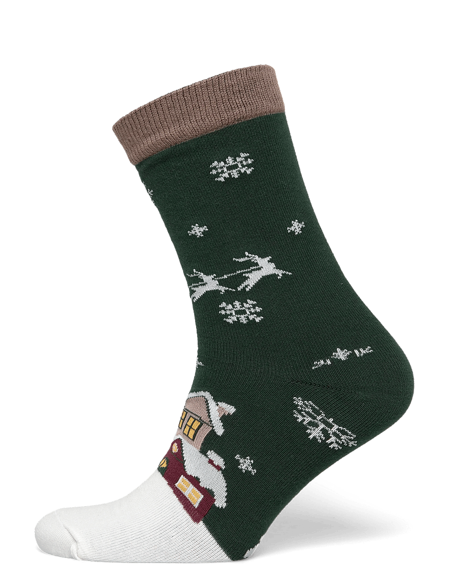 Happy Seasons - Santa Claus Is Coming To Town Socks Navy - grey - 0