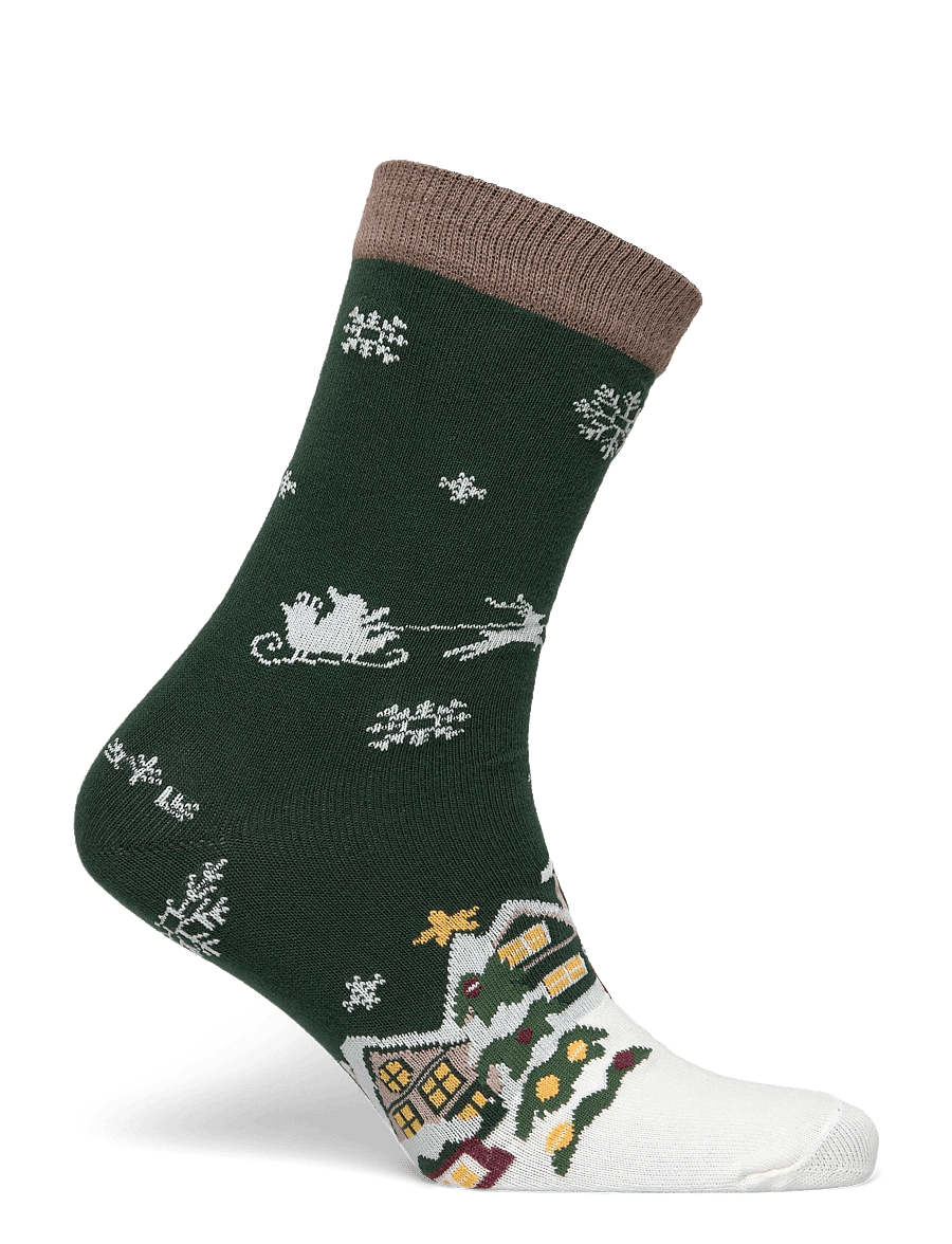 Happy Seasons - Santa Claus Is Coming To Town Socks Navy - grey - 1