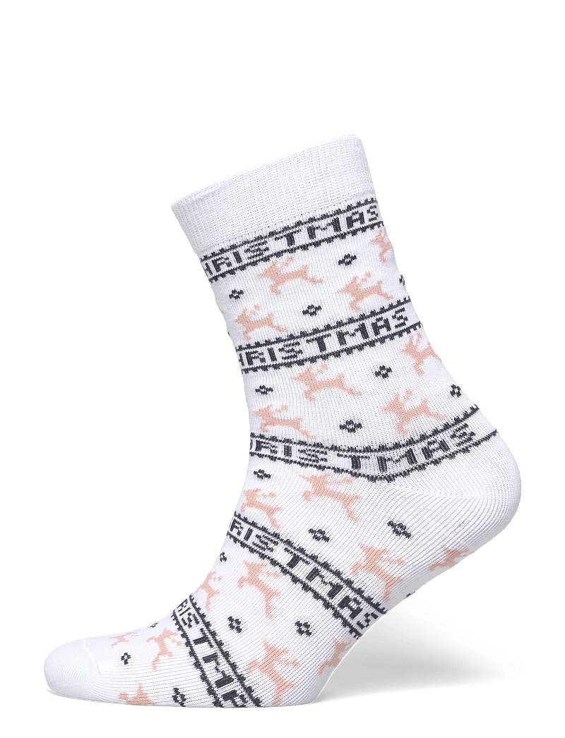 Happy Seasons - The Elegant Socks Creme - jõulukampsunid - white - 0