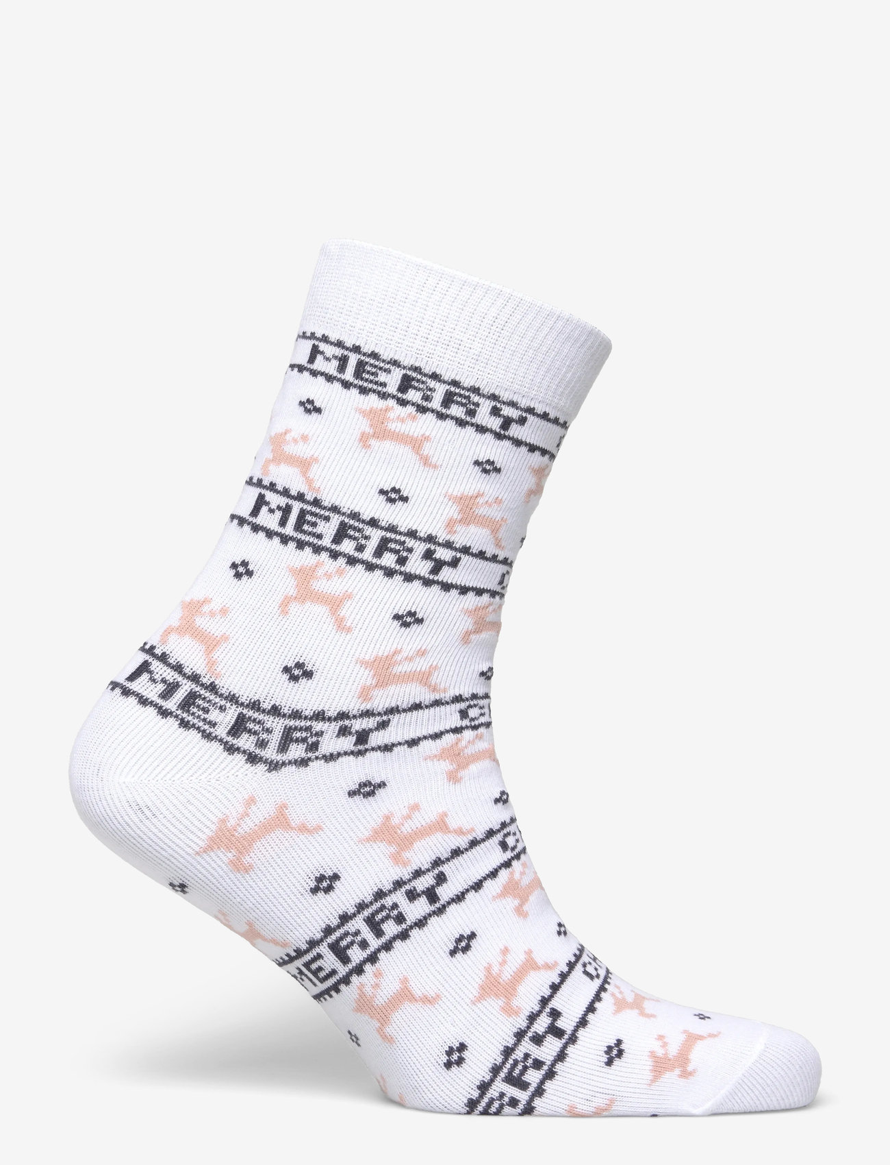 Happy Seasons - The Elegant Socks Creme - jõulukampsunid - white - 1