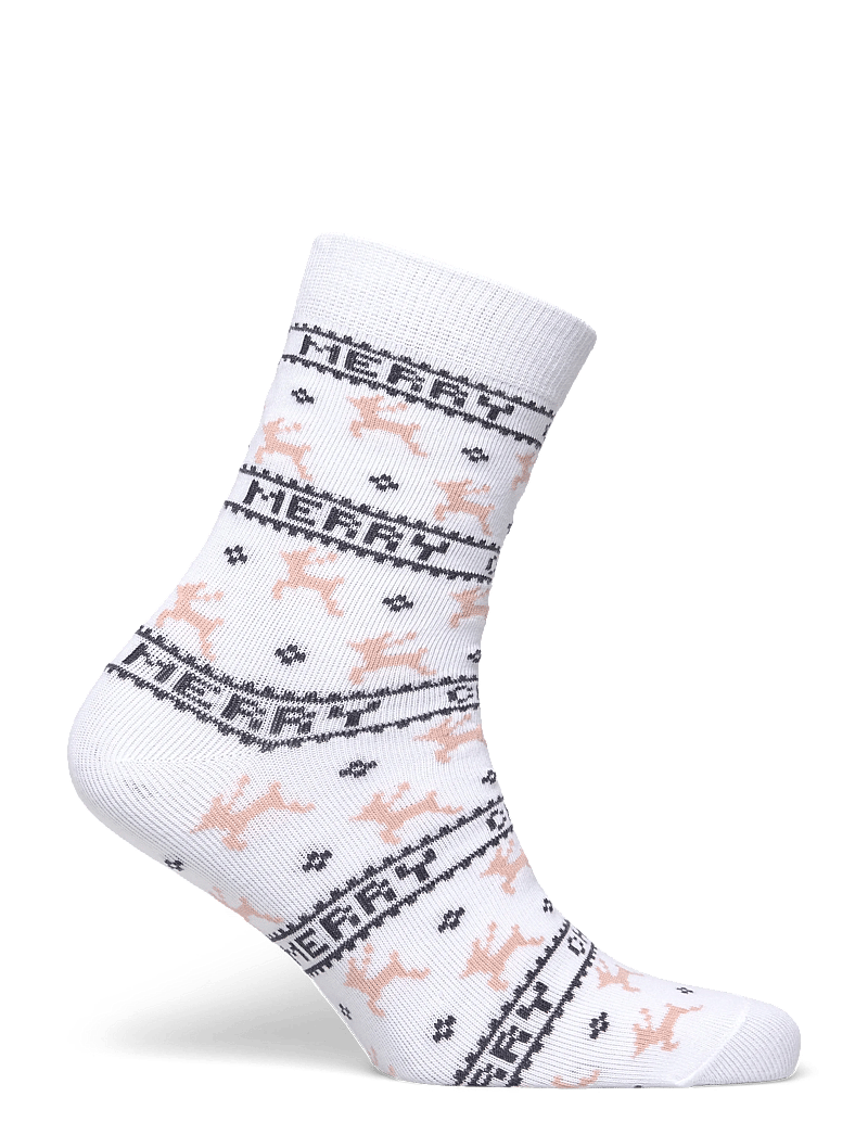Happy Seasons - The Elegant Socks Creme - jõulukampsunid - white - 1