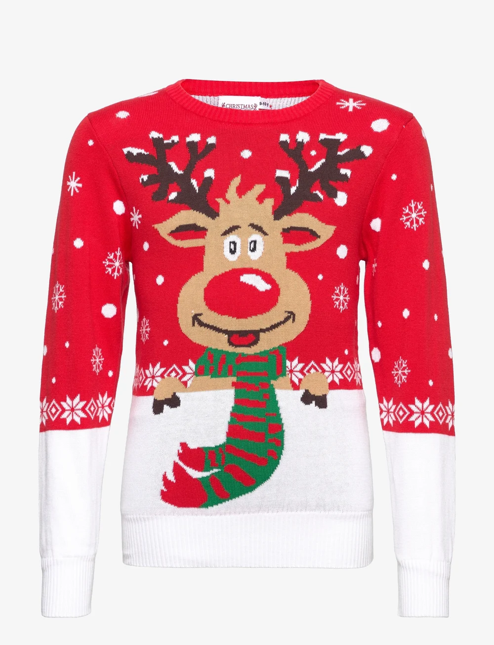 Happy Seasons - Rudolph's Christmas Jumper - stickade tröjor - red - 1