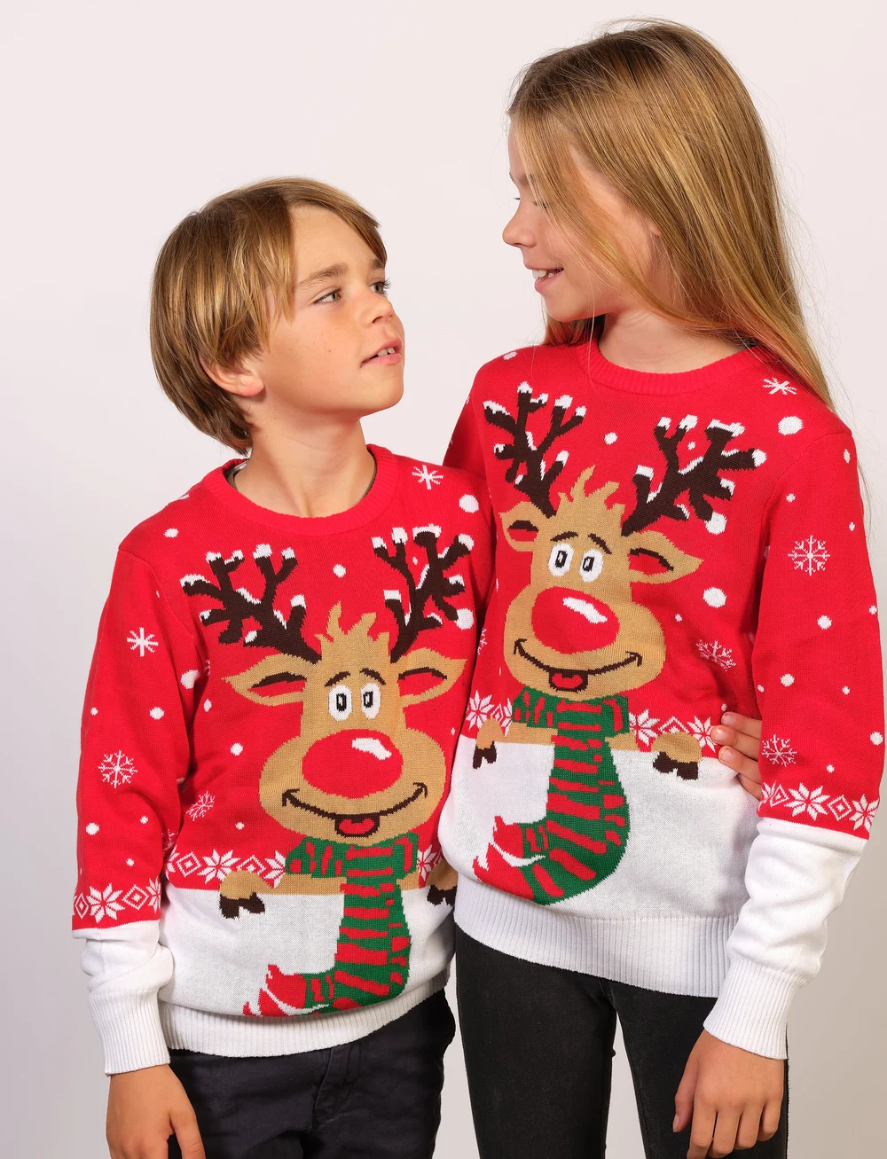 Happy Seasons - Rudolph's Christmas Jumper - stickade tröjor - red - 0