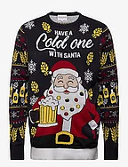 Have a Cold One With Santa Christmas Jumper - BLUE