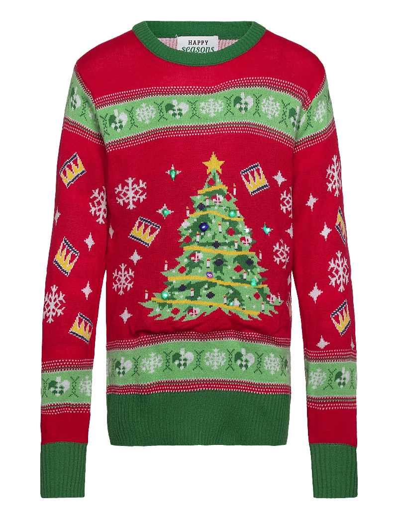 Happy Seasons - Christmas tree christmas sweater red - pullover - red - 0