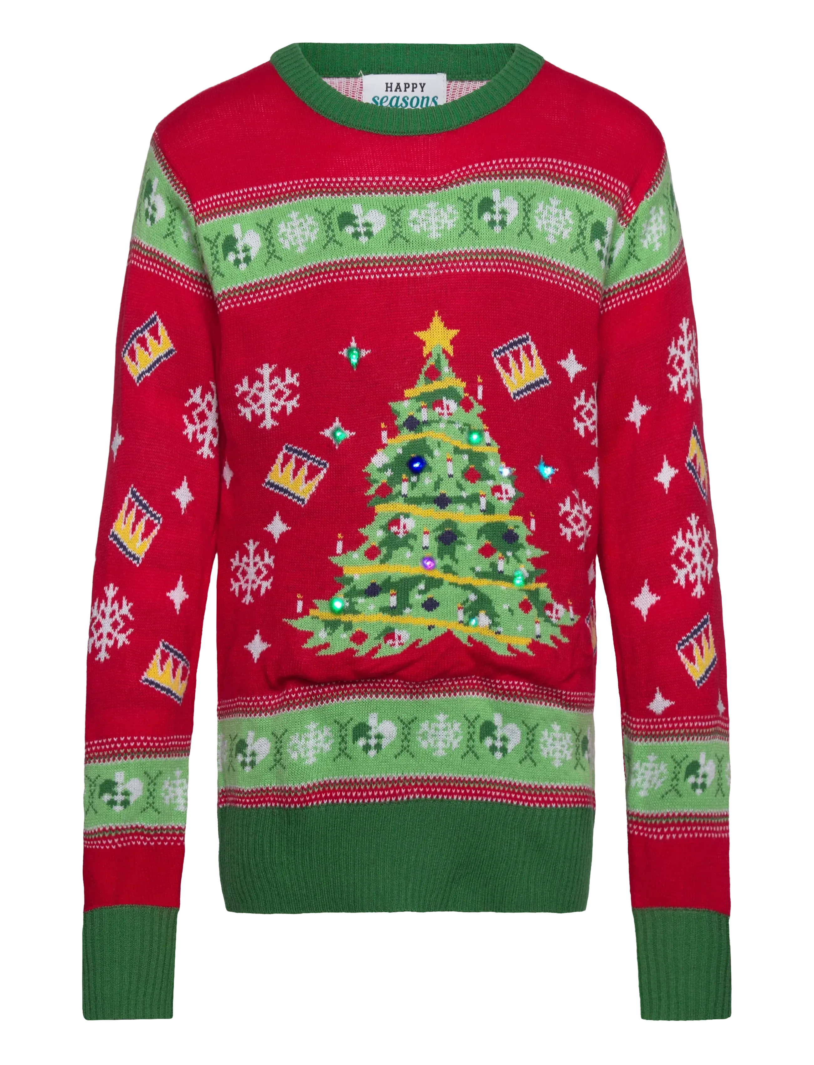 Happy Seasons Christmas tree christmas sweater red - Strickmode - RED / red