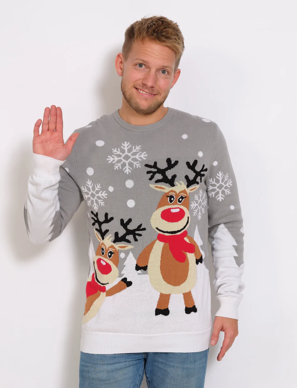 Happy Seasons - The Cute Christmas Jumper - jõulukampsunid - grey - 3