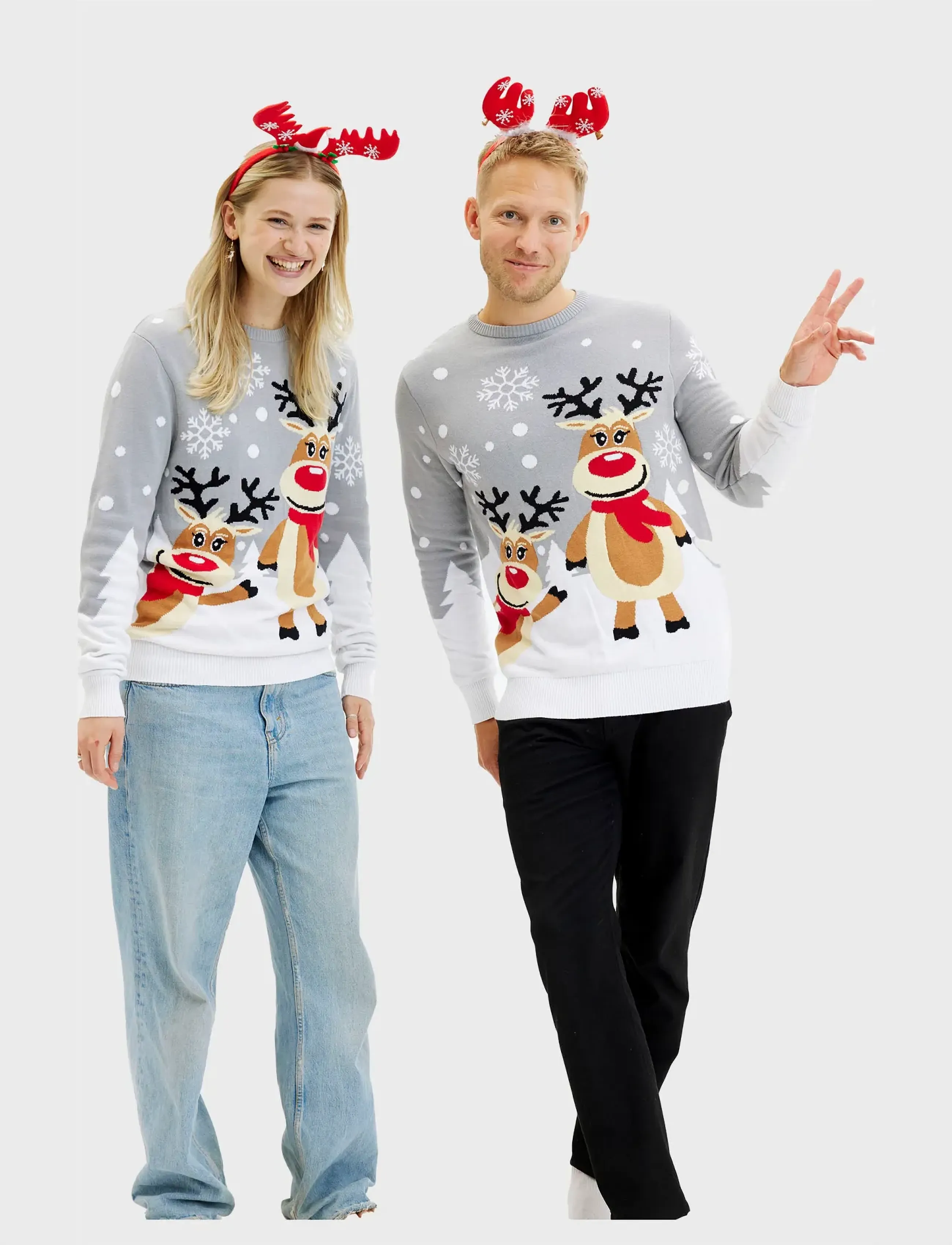 Happy Seasons - The cute Christmas sweater - weihnachtspullover - grey - 2