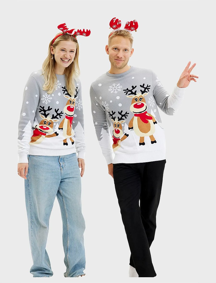 Happy Seasons - The cute Christmas sweater - weihnachtspullover - grey - 2