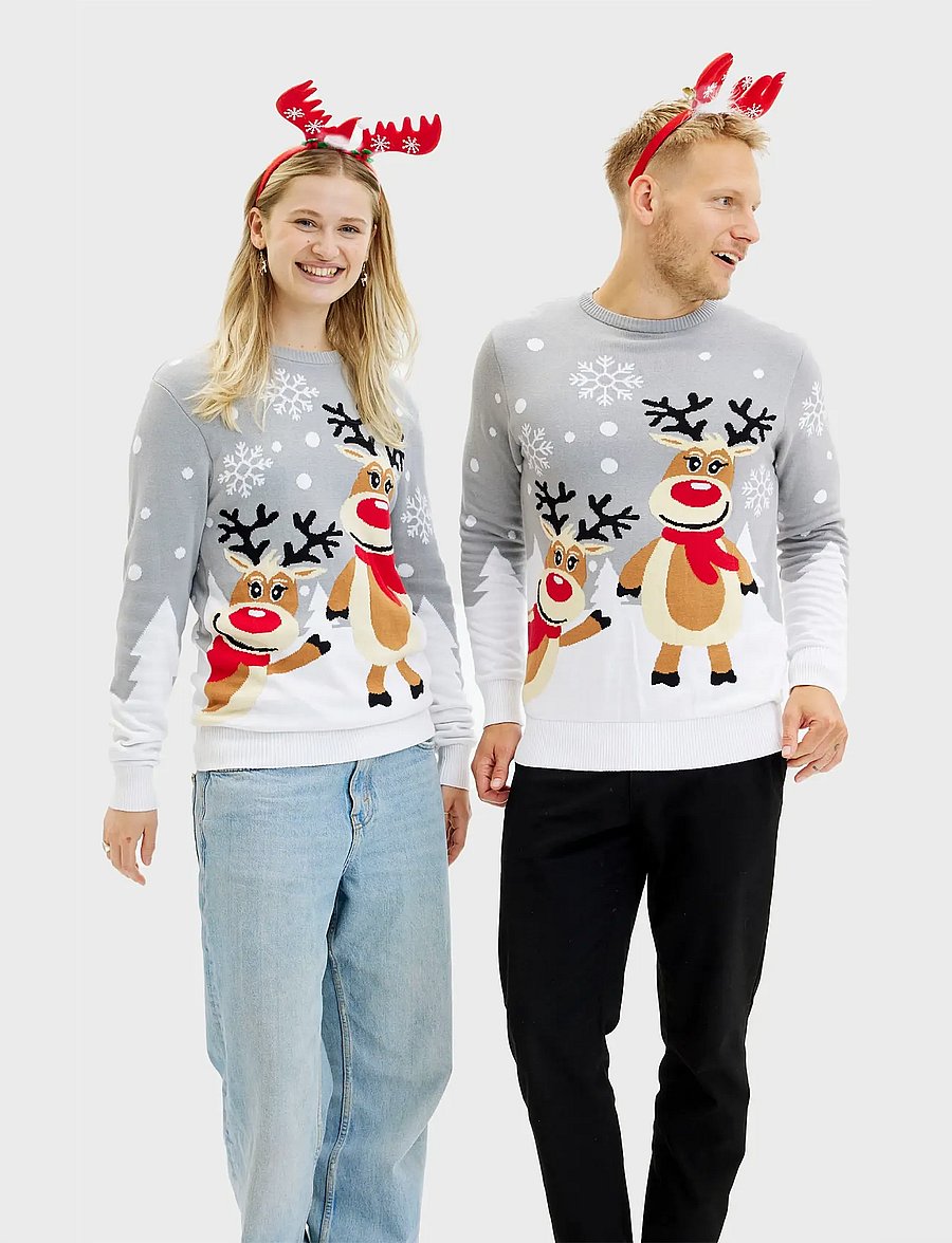 Happy Seasons - The cute Christmas sweater - weihnachtspullover - grey - 3