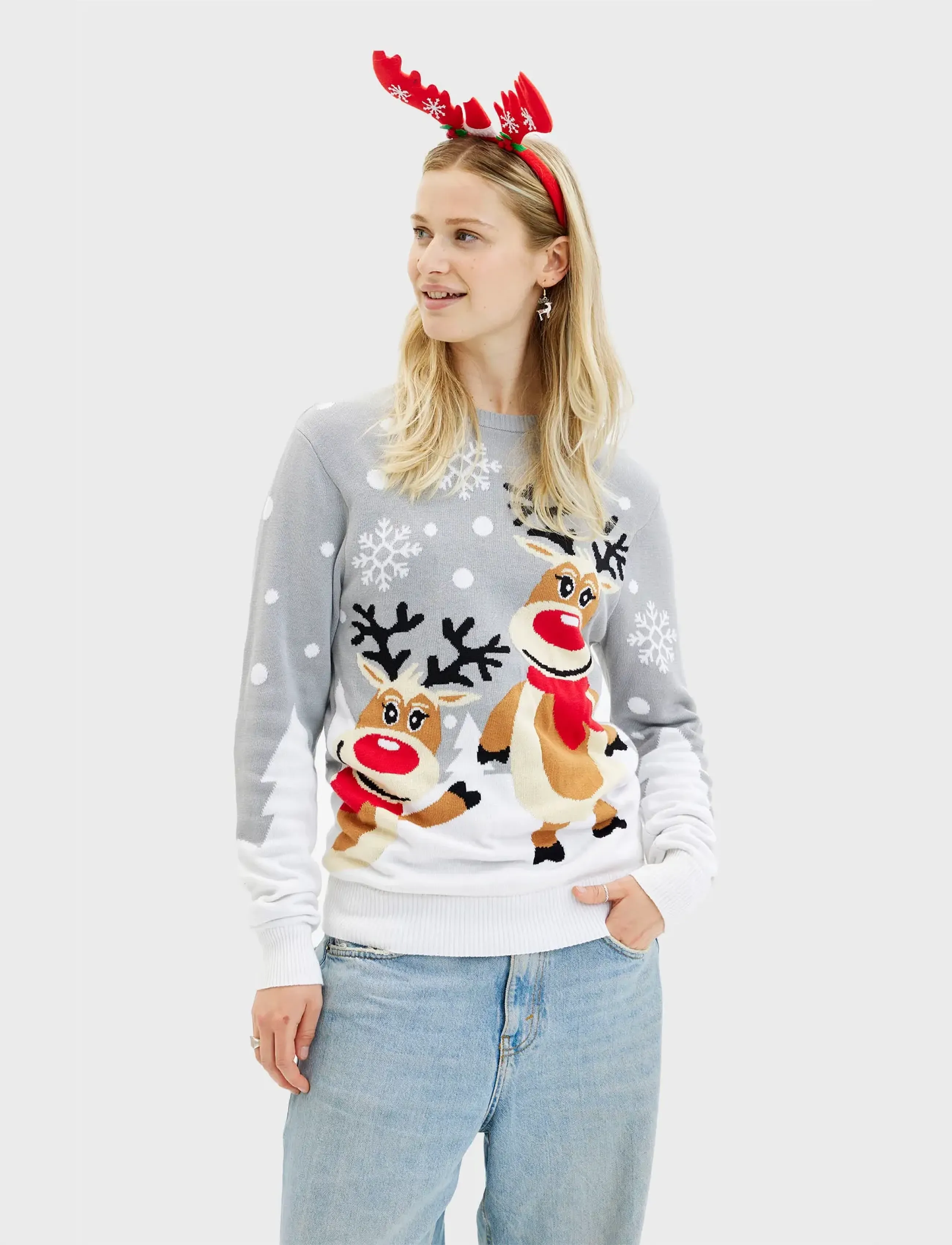 Happy Seasons - The cute Christmas sweater - weihnachtspullover - grey - 4
