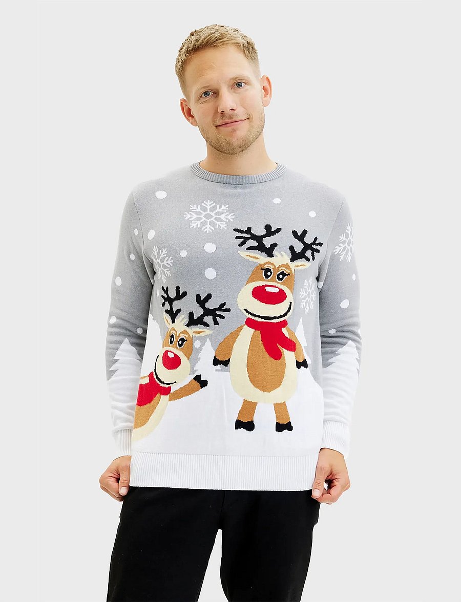 Happy Seasons - The cute Christmas sweater - weihnachtspullover - grey - 5