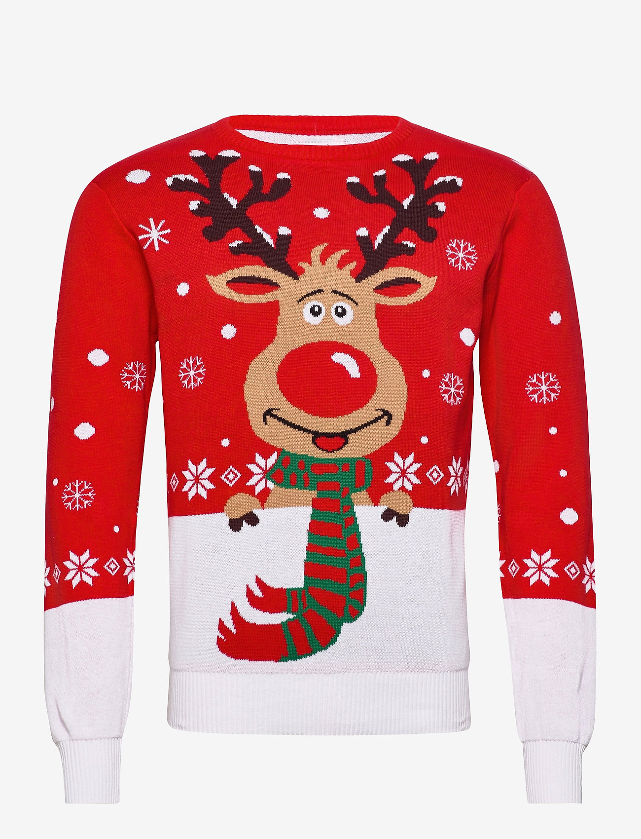 Christmas Sweats - Rudolphs christmas jumper - adījumi ar apaļu kakla izgriezumu - red - 0