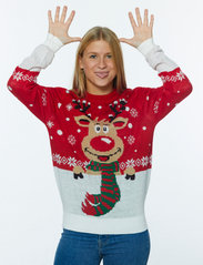 Christmas Sweats - Rudolphs christmas jumper - adījumi ar apaļu kakla izgriezumu - red - 3