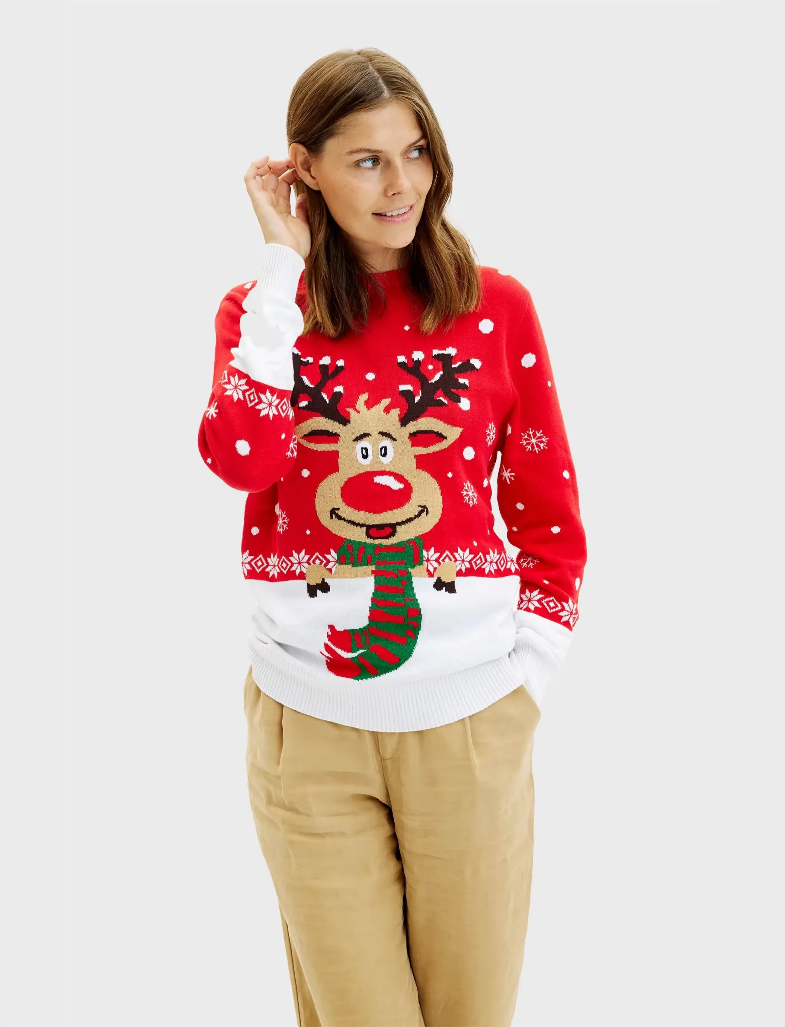 Happy Seasons - Rudolph's Christmas sweater - weihnachtspullover - red - 2