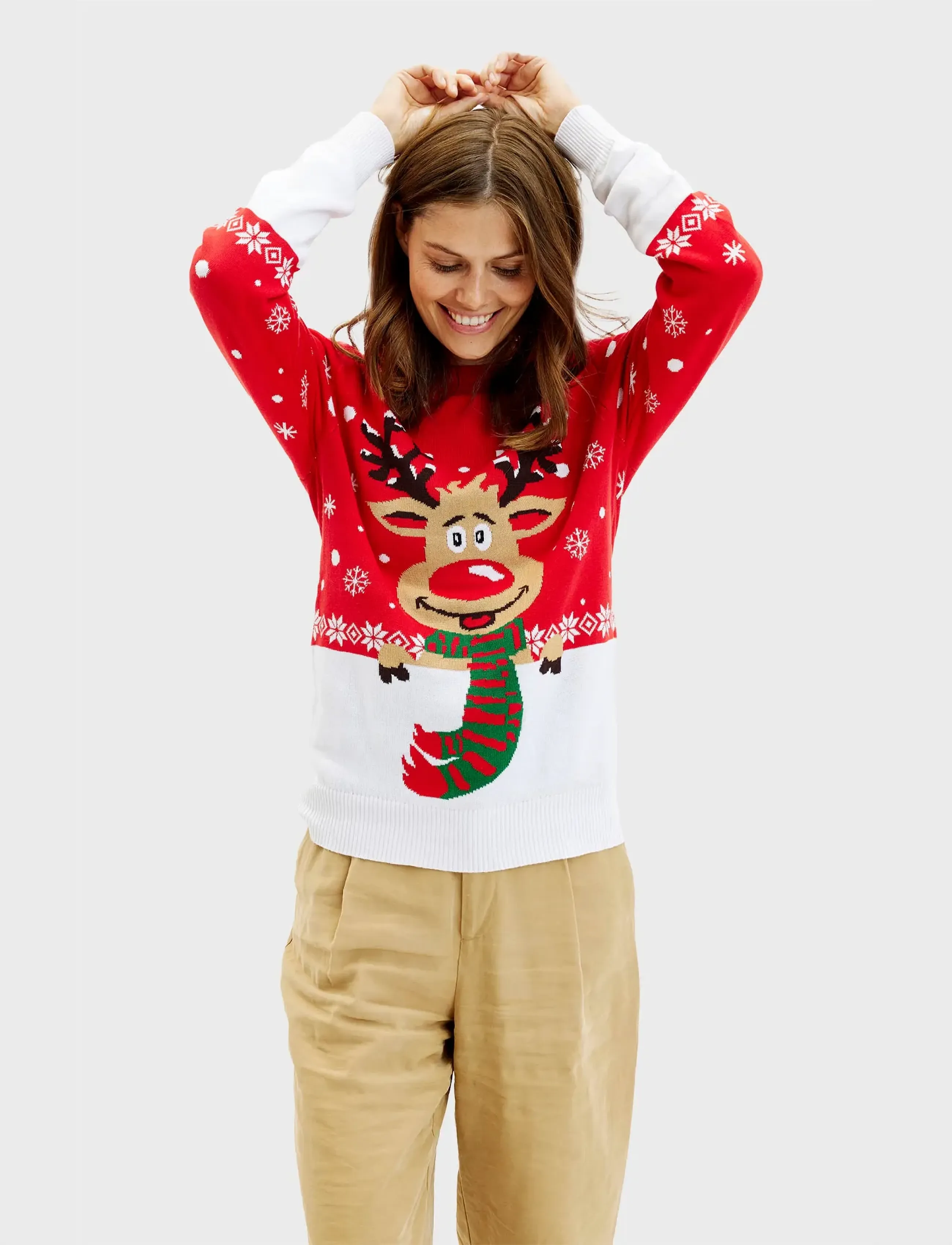 Happy Seasons - Rudolph's Christmas sweater - weihnachtspullover - red - 3