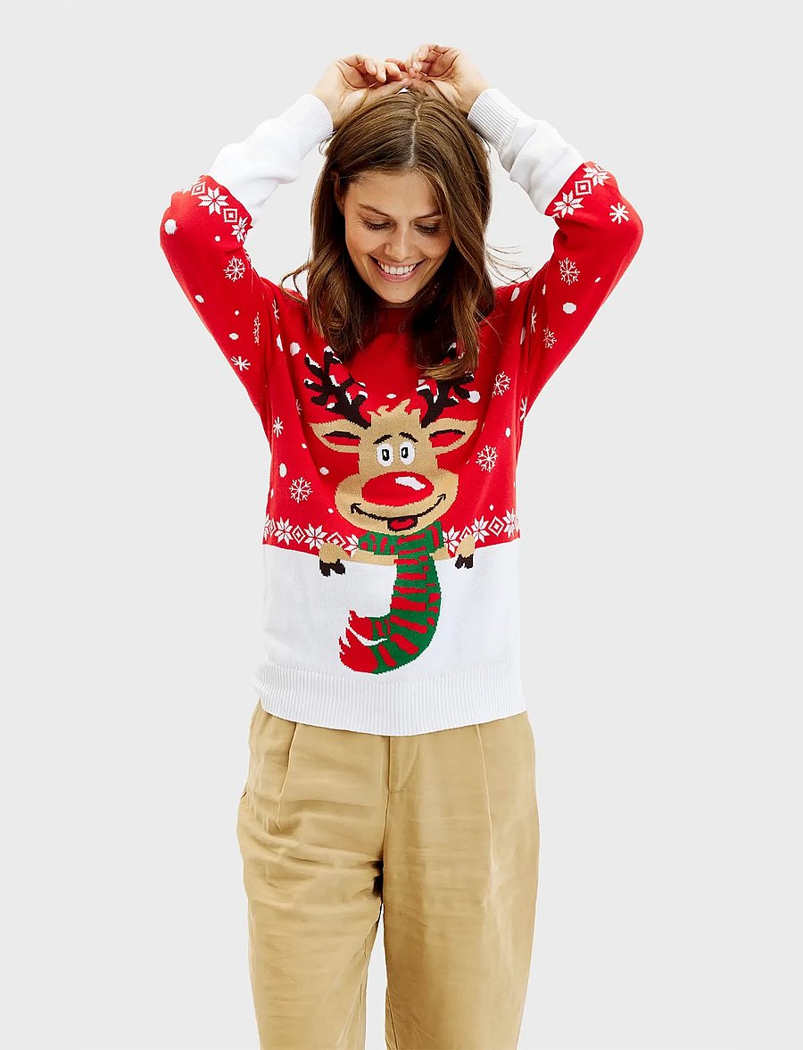 Happy Seasons - Rudolph's Christmas sweater - weihnachtspullover - red - 3