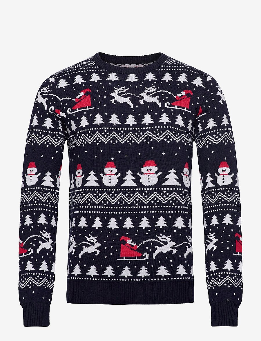 Happy Seasons - The stylish Christmas sweater - Ümara kaelusega - navy - 1