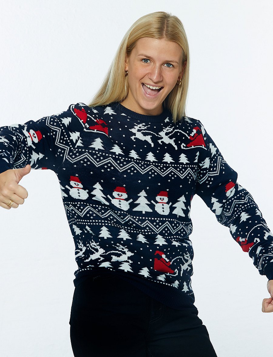 Happy Seasons - The stylish Christmas sweater - Ümara kaelusega - navy - 0