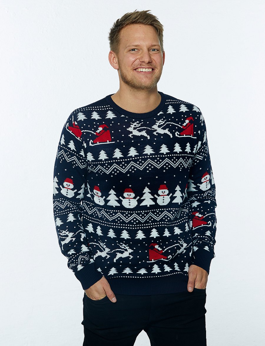 Happy Seasons - The stylish Christmas sweater - Ümara kaelusega - navy - 3