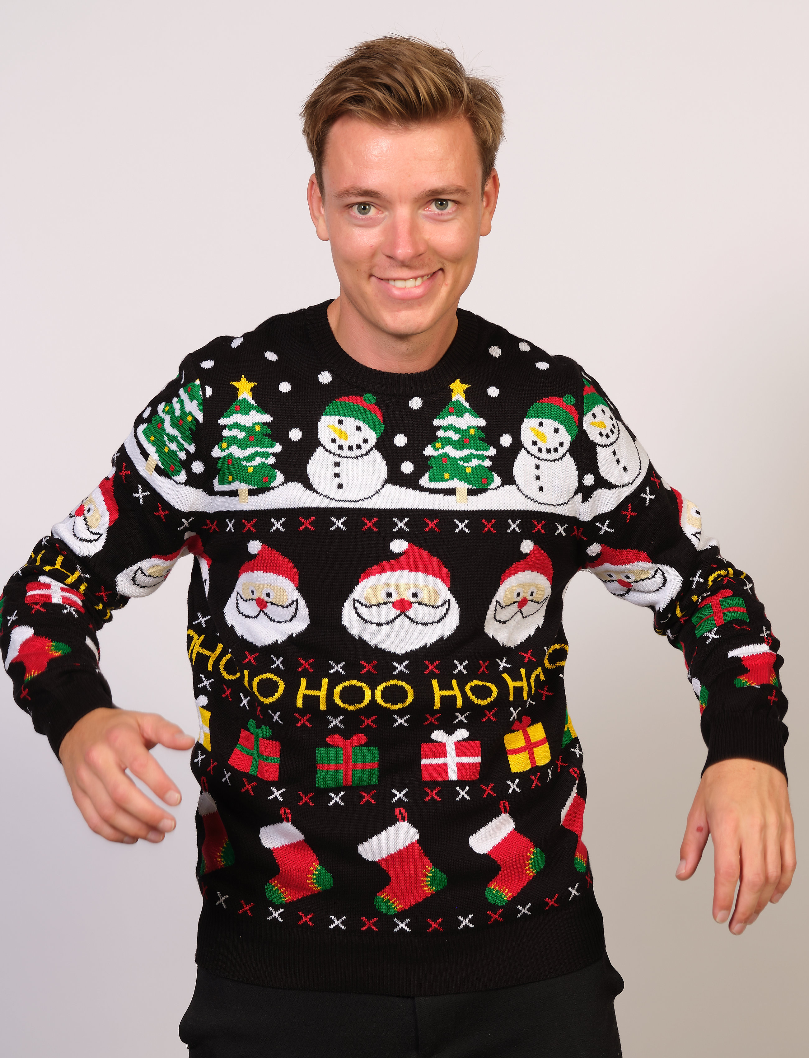 Happy Seasons The Happy Christmas Jumper - Vintergarderobe - BLACK / multi