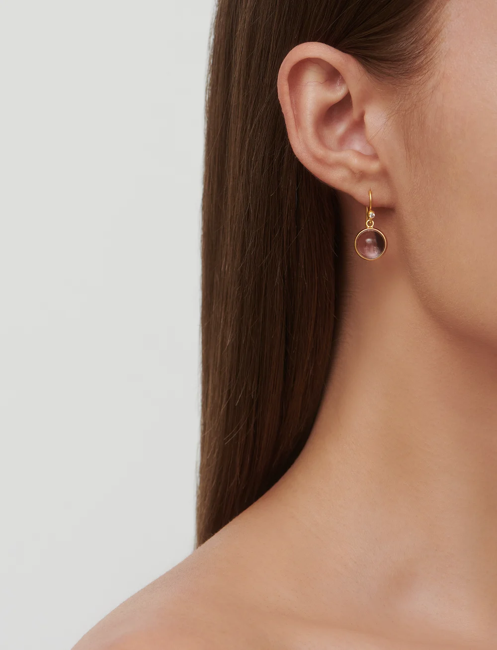 Julie Sandlau - Prime Earrings - Øreringe med vedhæng - gold / dusty rose - 0