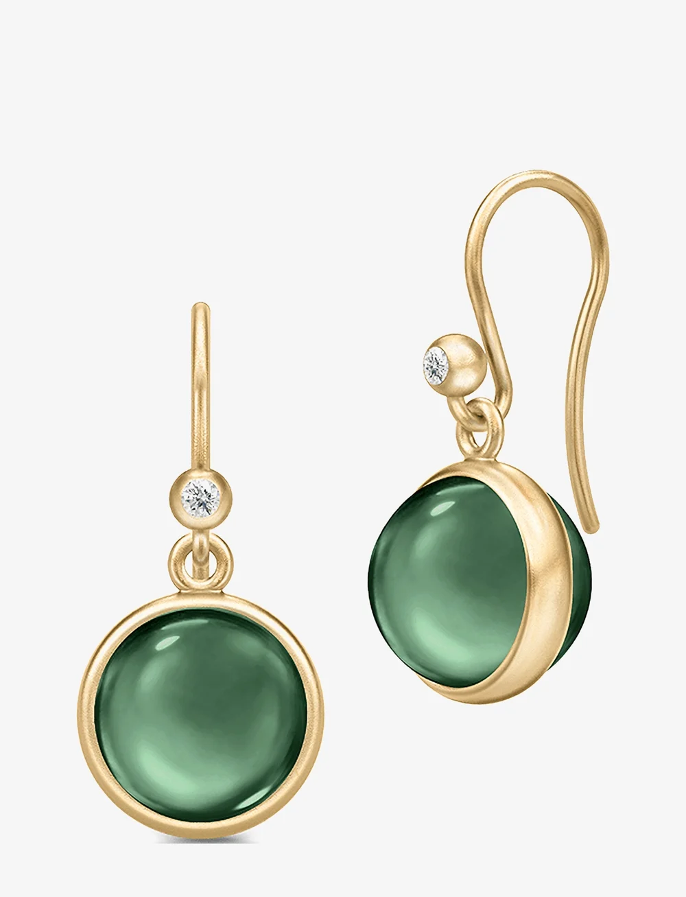 Julie Sandlau - Prime Earrings - Øreringe med vedhæng - gold / turmalin - 1