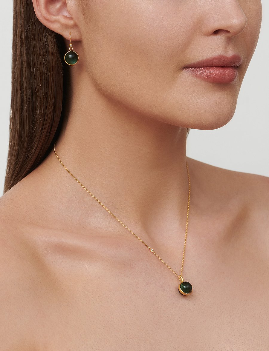 Julie Sandlau - Prime Earrings - ohrhänger - gold / turmalin - 2