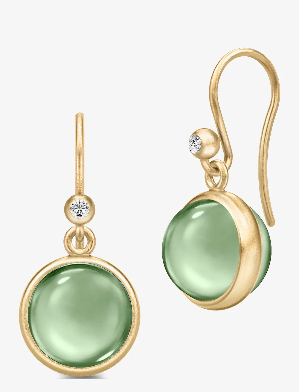 Julie Sandlau - Prime earring - auskari ar kulonu - green - 1