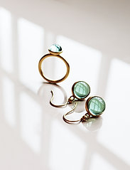 Julie Sandlau - Prime earring - Gold - pendant earrings - green - 0