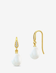 Ocean Earrings - Gold/White - WHITE