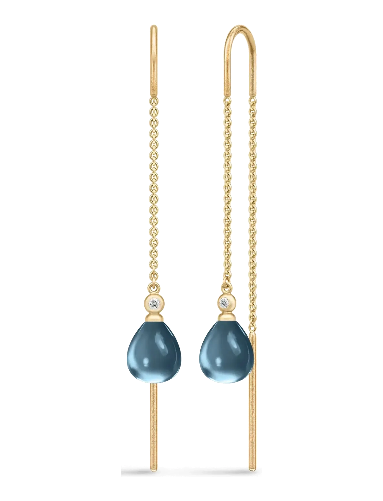 Julie Sandlau Tasha Chain Earrings - Accessoires - LONDON BLUE / gold